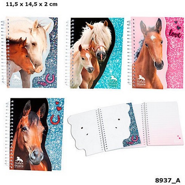 Muistikirja, Horses dreams Kauniit muistivihkot upeissa väreissä. Jokaisessa kannessa on erillainen hevonen ja sisältä löytyy kirjoitustilaa.