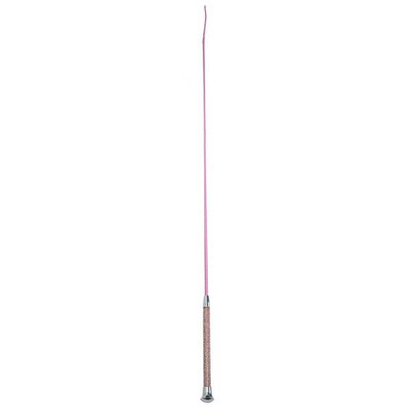 Dazzle kouluraippa 110cm, Wahlsten Kaunis vaaleanpunainen koururaippa, jonka kädensijassa runsaasti blingiä. Kokonaispituus 110cm.