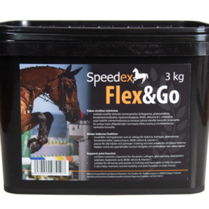 Speedex Flex&Go on täydennysrehu, joka sisältää vaikuttavia aineita, joita tarvitaan ruston muodostamiseen ja nivelpintojen ylläpitoon.